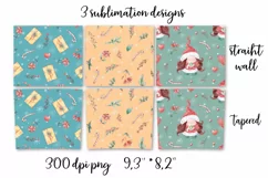 Christmas Nice Gnome Girls Skinny tumbler wrap design Product Image 2