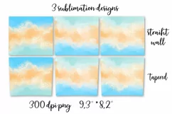 Nautical watercolor and gold Skinny tumbler wrap design Product Image 5