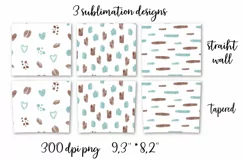 Watercolor Coffee and spot Skinny tumbler wrap design Product Image 2