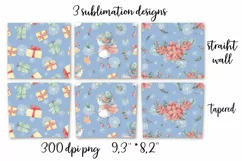 Christmas cute snowman Skinny tumbler wrap design Product Image 6