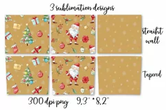 Christmas cute Santa Skinny tumbler wrap design Product Image 5