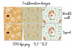 Cute gnomes and sunflowers Skinny tumbler wrap design Product Image 5