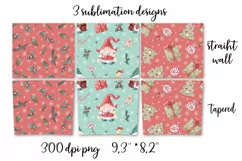 Christmas Gnome Girls Skinny tumbler wrap design Product Image 2