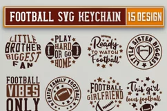 Football SVG Keychain | Round Keychain Design | Funny Quotes Product Image 2
