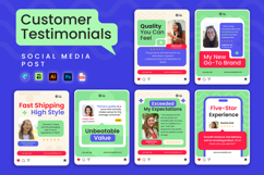 Customer Testimonials E-commerce&amp;Retail - Social Media Post Product Image 1