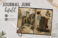 Vintage Junk Journal Bifold rustic botanical collage Product Image 1
