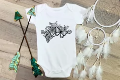 Butterfly SVG Arrow | Boho SVG Arrow | Floral Tribal SVG Product Image 2