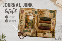 Vintage Junk Journal Bifold antique aesthetic collage Product Image 1