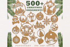 Christmas Ornament SVG Bundle, Christmas Decorations, Laser Product Image 1