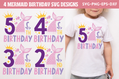 Mermaid Birthday SVG Product Image 1