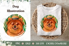 Summer Chau Chau Dog Illustration, Funny Chau Chau Dog PNG Product Image 1