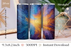 Abstract Tumbler Wrap, Art Tumbler Template Product Image 1