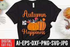 Autumn is Happiness SVG Cut File , Thanksgiving SVG Quotes Product Image 1