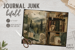 Vintage Junk Journal Bifold collage forest landscape Product Image 1