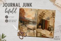 Vintage Junk Journal Bifold collage nature landscape Product Image 1
