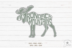 Adirondack Mountains in a moose shape SVG Cut file Product Image 1