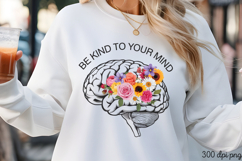 Be kind to your mind PNG, Motivation Sublimation PNG Product Image 2