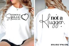Not a hugger SVG, Personal space advocate SVG Product Image 1