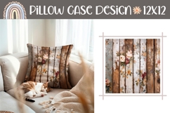 Rustic Pillow Sublimation, Floral Pillow Case Template Product Image 1