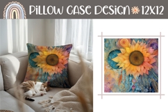 Sunflowers Pillow Case Design, Celestial Pillow PNG Product Image 1