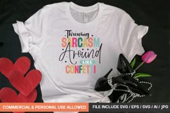 Throwing Sarcasm Around Like Confetti Svg Product Image 1