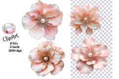Flowers, Ephemera, PNG, Junk Journal, clipart Product Image 1