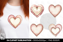 Vintage Heart Frame Cute Clipart Sublimation PNG Product Image 1