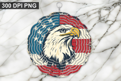 Eagle Wind Spinner Sublimation -4Th Of July wind spinner PNG Product Image 1