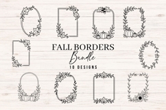 Fall Borders, Autumn Frames, Wedding Frames svg, png, dxf Product Image 1