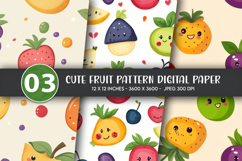 Cute Fruit Pattern Digital Paper Product Image 1