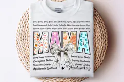 Floral Mama Coquette Bow PNG | Mother's Day PNG Product Image 1