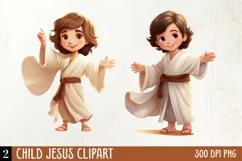 Child Jesus Clipart Png Design, Watercolor Clipart Product Image 1