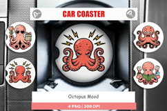 Car Coaster Octopus Mood Product Image 1