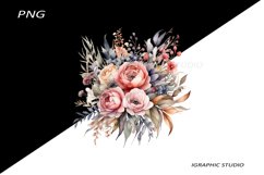 Watercolor Pastel Flowers Clipart, Wedding Flowers Clipart Product Image 1