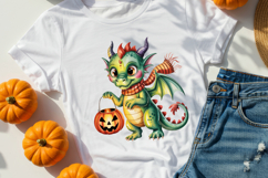Halloween Dragon Sublimation PNG | Cute Baby Dragon Clipart Product Image 3