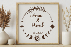 Celestial Moon Phases Frames SVG Designs| 4 Witchy Frames Product Image 5