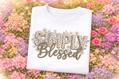 Simply Blessed Camo PNG, Christian PNG Product Image 2