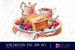 Watercolor Breakfast Set Clipart Image Product Image 1
