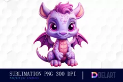Watercolor Teamda Baby Cute Pink And Purple Clipart Fun Product Image 1