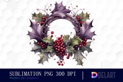 Watercolor Gothic Christmas Clipart, Sublimation Art Product Image 1