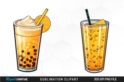 Watercolor Bubble Tea PNG Clipart Product Image 1