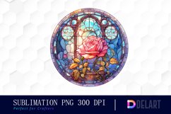 Watercolor Stained Glass Jack O&#039;Lantern Clipart Fun Product Image 1