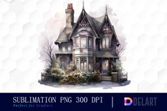 Watercolor Gothic Christmas Clipart, Illustration PNG Product Image 1