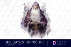 Watercolor Gothic Christmas Clipart, Illustration PNG Product Image 1