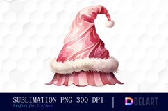 Watercolor Pink Christmas Clipart Design Product Image 1