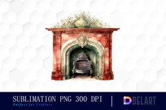 Watercolor Vintage Christmas Clipart, Sublimation Art Product Image 1