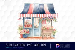 Watercolor Flower Shop Clipart Image Product Image 1