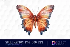 Watercolor Fantasy Butterfly Clipart Design Product Image 1