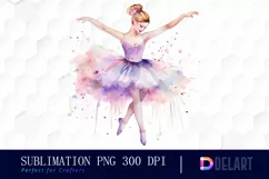 Watercolor Cute Cartoon Ballet PNG Clipart Product Image 1