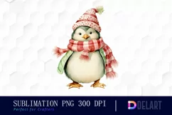 Watercolor Pastel Christmas Animal Clipart, Sublimation Art Product Image 1